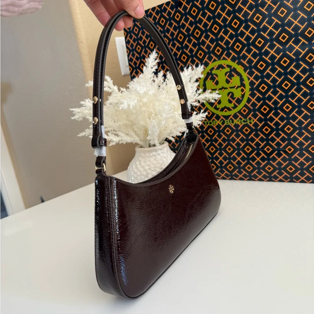 Tory Burch Emerson Crinkle Shoulder Bag 170230 In Agnello NWT leather